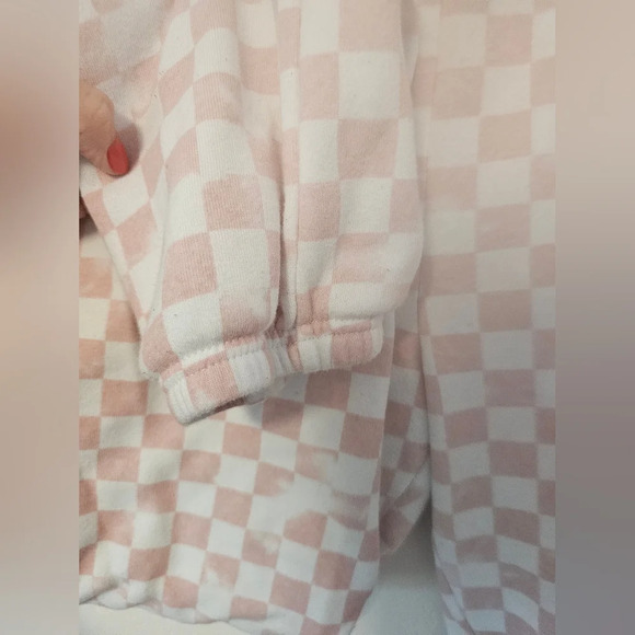Coca Cola Pink and White Checkered Used Sweat Pants Women's Size Large - Picture 7 of 10